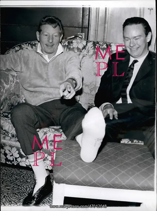 : Danny Kaye, American actor, and Michael Peacock of BBC2 : Danny Kaye, American actor, and Michael Peacock of BBC2