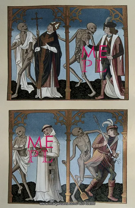 : Danse Macabre or Dance of Death. 14th c.. The : Danse Macabre or Dance of Death. 14th c.. The
