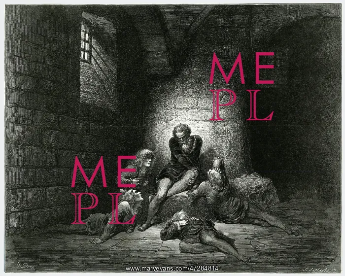 : Dante Divine comedy: prisoners in a cell : Dante Divine comedy: prisoners in a cell