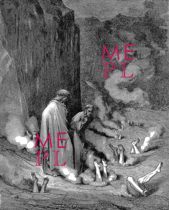 : Dante, guided by Virgil, in third gulf of the : Dante, guided by Virgil, in third gulf of the