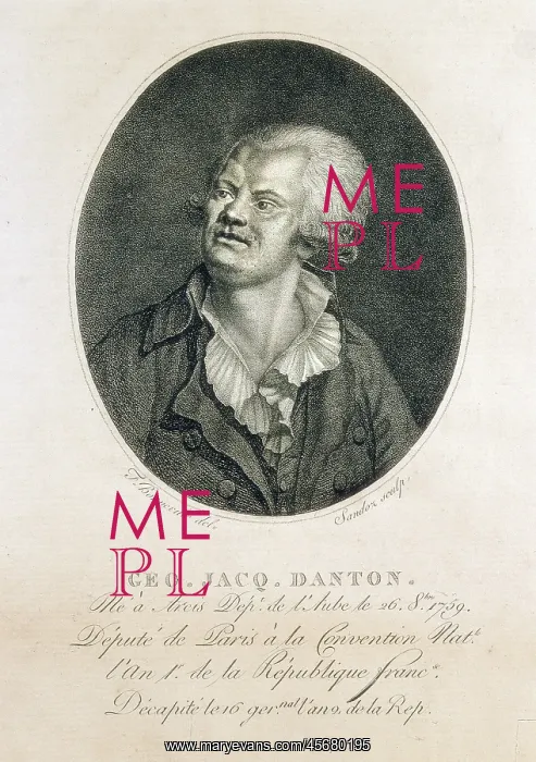 : DANTON, Georges Jacques (1759-1794). French revolutionary : DANTON, Georges Jacques (1759-1794). French revolutionary