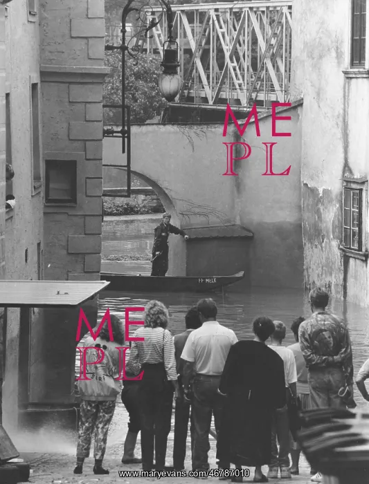 : Danube flood in Melk 1991 : Danube flood in Melk 1991