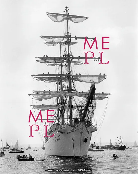 : The Dar Mlodziezy, Polish tall ship, fully rigged, Falmouth : The Dar Mlodziezy, Polish tall ship, fully rigged, Falmouth