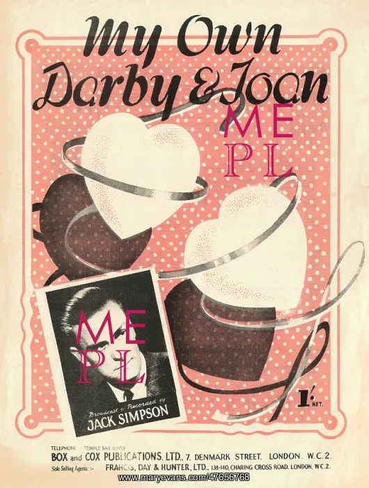 : My own Darby & Joan - Music Sheet Cover : My own Darby & Joan - Music Sheet Cover