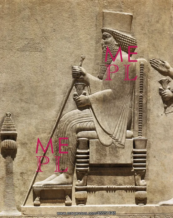 : Darius I on his throne. Persian Art : Darius I on his throne. Persian Art