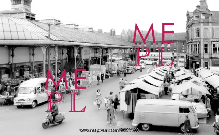  : Darlington, Market Place c1965