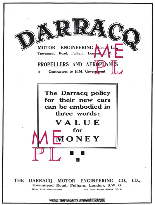 : Darracq Motor Engineering - Cars, Propellers & Aeroplanes : Darracq Motor Engineering - Cars, Propellers & Aeroplanes