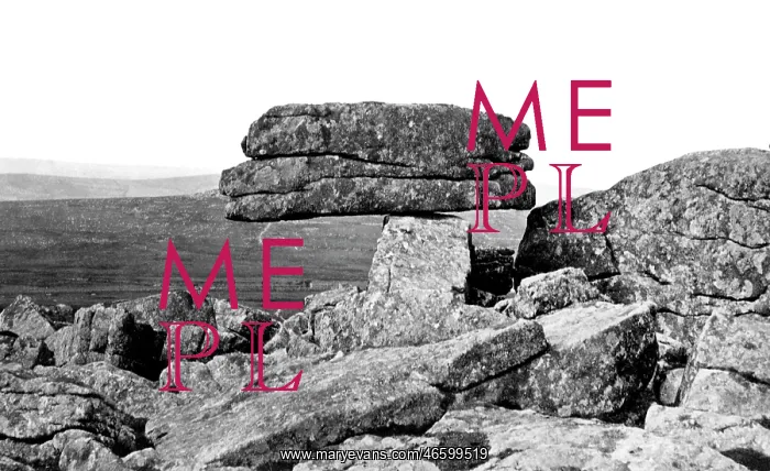  : Dartmoor, the Logan Stone, Rippon Tor c1871