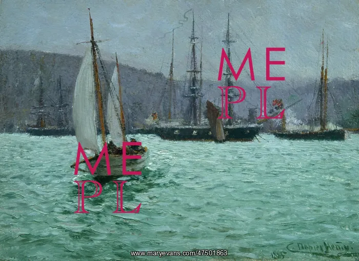 : Dartmouth in the Rain ' ships in harbour : Dartmouth in the Rain ' ships in harbour