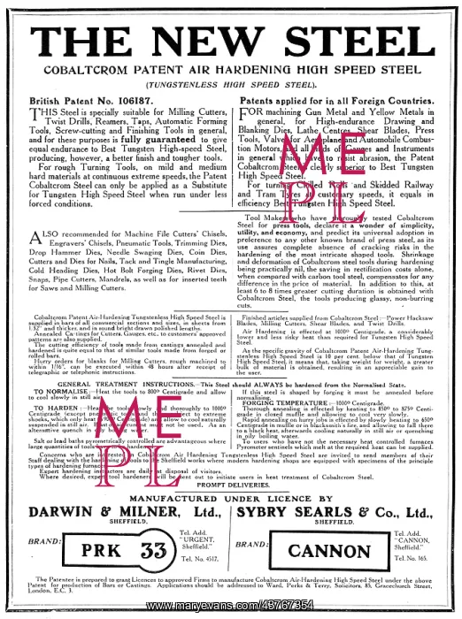 : Darwin & Milner Cobaltcrom Tungstenless : Darwin & Milner Cobaltcrom Tungstenless