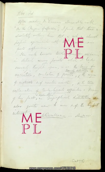 : The Darwin and Wallace joint paper, dated 1858 : The Darwin and Wallace joint paper, dated 1858