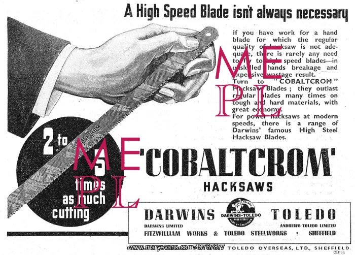 : Darwins Toledo Cobaltcrom Hacksaws : Darwins Toledo Cobaltcrom Hacksaws
