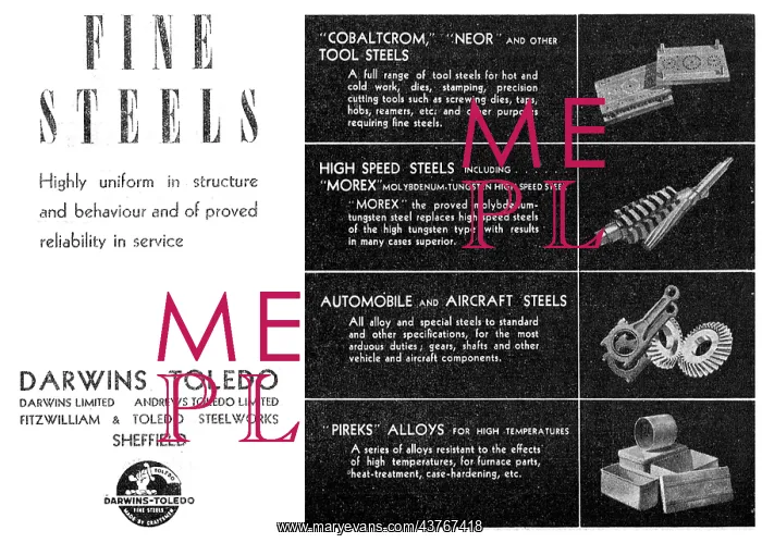 : Darwins Toledo Steels 1943 : Darwins Toledo Steels 1943