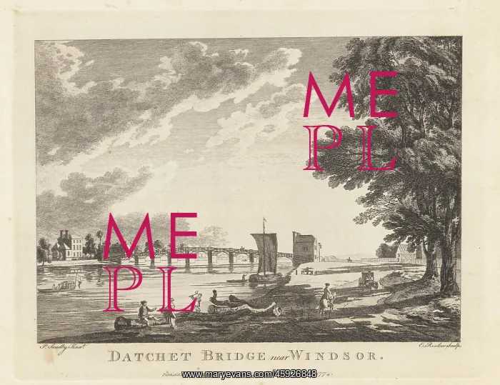 : Datchet Bridge, near Windsor, on the River Thames : Datchet Bridge, near Windsor, on the River Thames