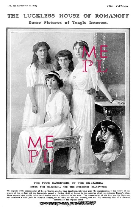 : Daughters of the Ex-Tsar, report in The Tatler 1918 : Daughters of the Ex-Tsar, report in The Tatler 1918