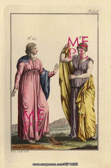 : Two daughters of the goddess Niobe in Greek : Two daughters of the goddess Niobe in Greek