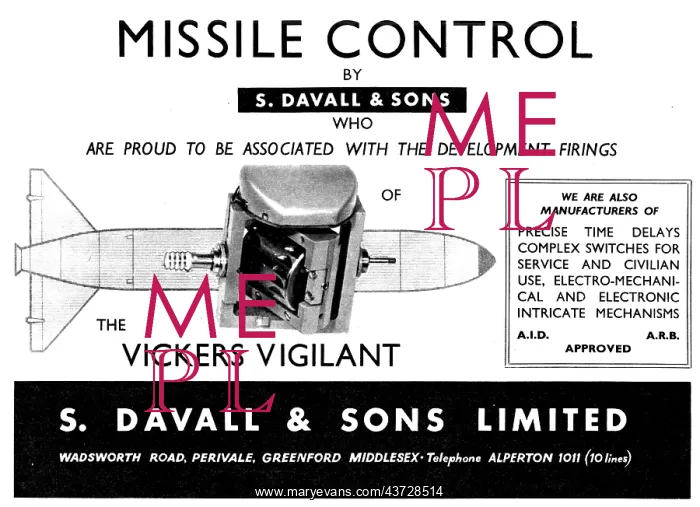 : Davall Missile Control Equipment. Vickers Vigilant Missile : Davall Missile Control Equipment. Vickers Vigilant Missile