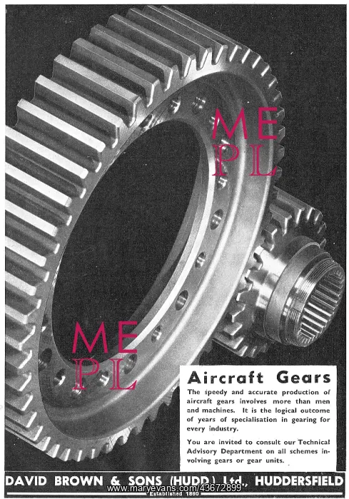 : David Brown Aircraft Gears : David Brown Aircraft Gears