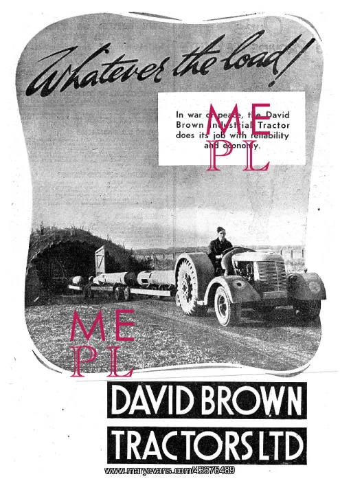 : David Brown Industrial Tractors 1943 Advert : David Brown Industrial Tractors 1943 Advert