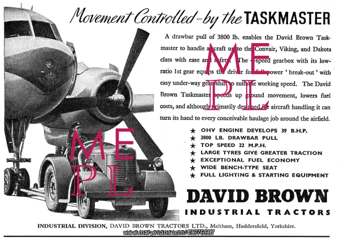 : David Brown Taskmaster Aircraft Tug / Tractor : David Brown Taskmaster Aircraft Tug / Tractor