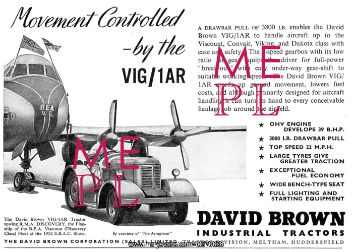 : David Brown VIG / 1AR Aircraft Tractor - Tug : David Brown VIG / 1AR Aircraft Tractor - Tug