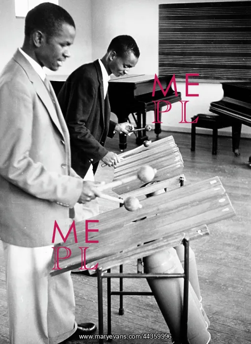 : David Gambe with Nelson Jones marimbas. Rhodesian Academy : David Gambe with Nelson Jones marimbas. Rhodesian Academy