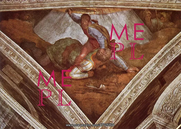 : David and Goliath, by Michelangelo : David and Goliath, by Michelangelo