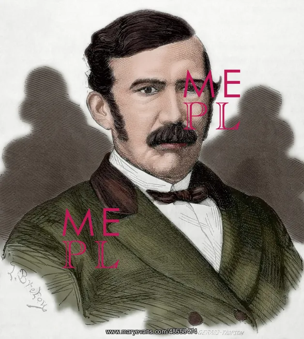: David Livingstone (1813-1873). Engraving. Colored : David Livingstone (1813-1873). Engraving. Colored