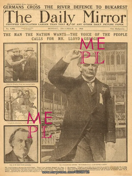 : David Lloyd George, WW1 : David Lloyd George, WW1