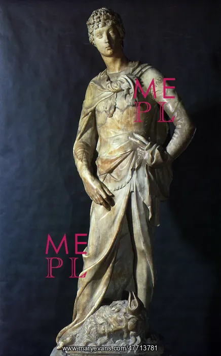 : David, marble sculpture, by Donatello : David, marble sculpture, by Donatello