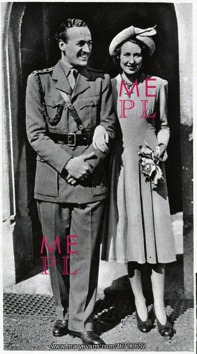 : David and Primula Niven at their wedding : David and Primula Niven at their wedding