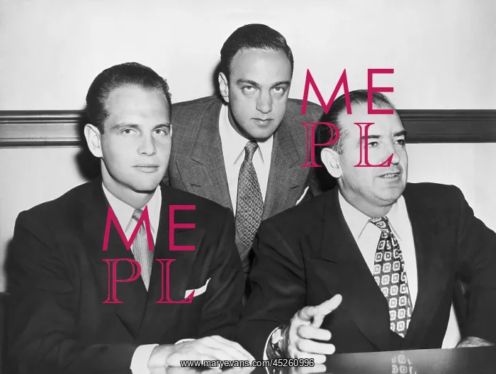 : David Schine (left), Roy Cohn, and Senator Joseph : David Schine (left), Roy Cohn, and Senator Joseph