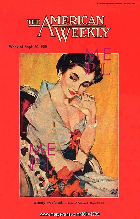 : David Wright pin-up, American Weekly, Beauty on Parade : David Wright pin-up, American Weekly, Beauty on Parade