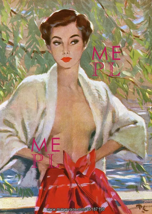 : David Wright pin-up from Men Only, September 1952 : David Wright pin-up from Men Only, September 1952