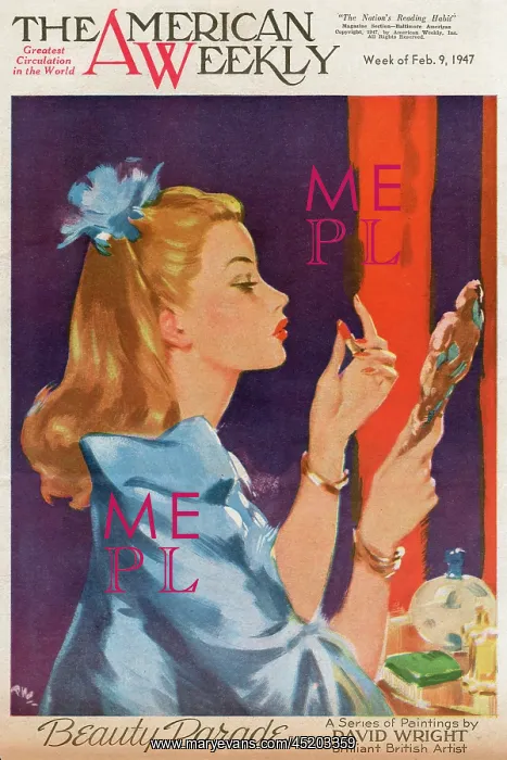 : David Wright woman fixing her lipstick : David Wright woman fixing her lipstick