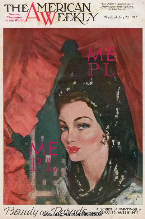 : David Wright woman in patterned headscarf : David Wright woman in patterned headscarf