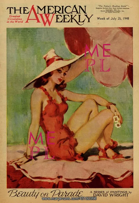 : David Wright woman in red swimsuit : David Wright woman in red swimsuit