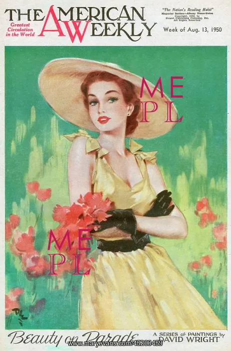: David Wright woman in a yellow summer dress : David Wright woman in a yellow summer dress