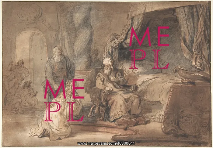 : David's Promise to Bathsheba, 1642?43, Pen and : David's Promise to Bathsheba, 1642?43, Pen and