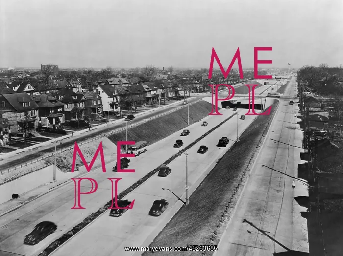 : Davison Highway, built in 1941-42, was a depressed : Davison Highway, built in 1941-42, was a depressed
