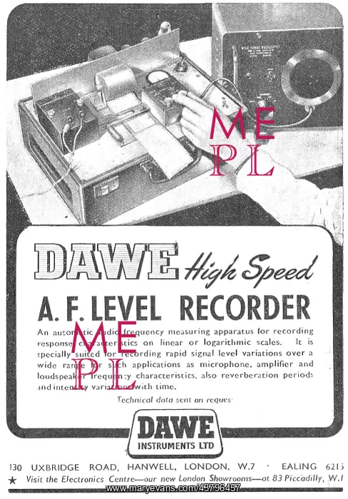 : Dawe High Speed A.F.Level Recorder : Dawe High Speed A.F.Level Recorder