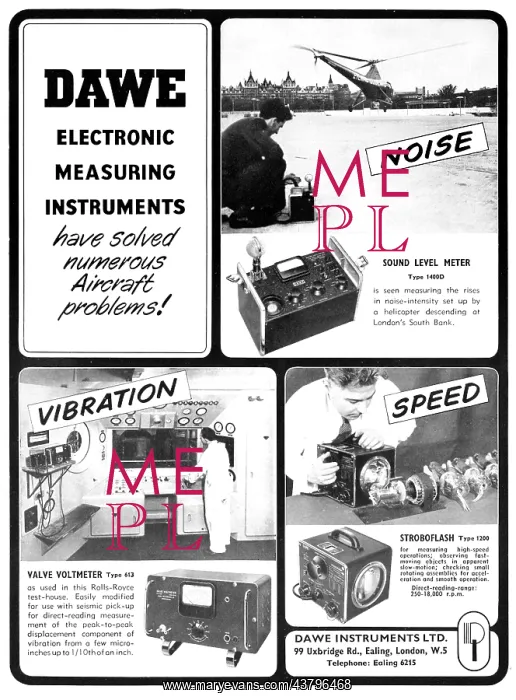 : Dawe Instruments. Electronic Measuring Instruments. 1957 : Dawe Instruments. Electronic Measuring Instruments. 1957