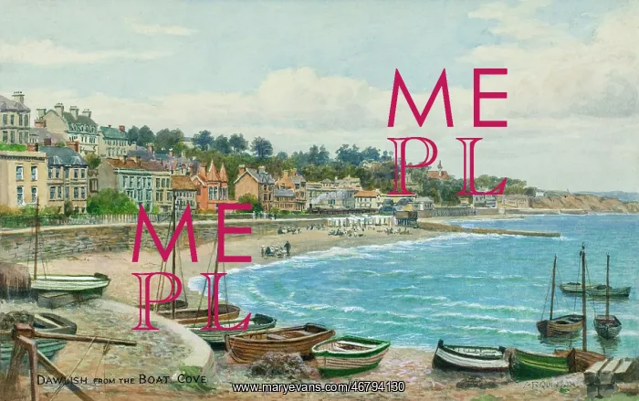 : Dawlish, South Devon, viewed from the Boat Cove : Dawlish, South Devon, viewed from the Boat Cove