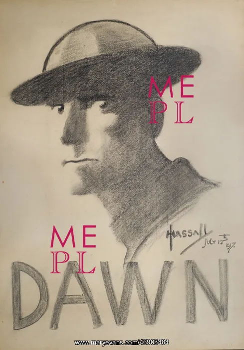 : Dawn, 1917, by John Hassall, WW1 : Dawn, 1917, by John Hassall, WW1
