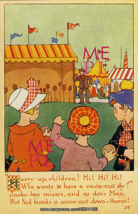 : A Day at the Fair. Coconut shy : A Day at the Fair. Coconut shy