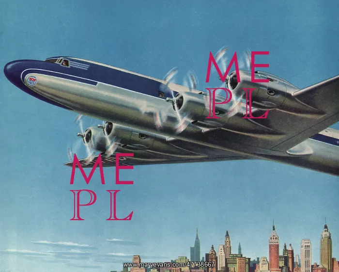  : DC-7 Flying over New York City