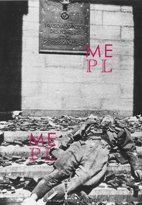 : The dead body of a German officer lying on the steps of the : The dead body of a German officer lying on the steps of the