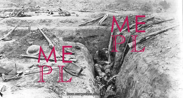 : Dead British Soldier at the Western Front : Dead British Soldier at the Western Front