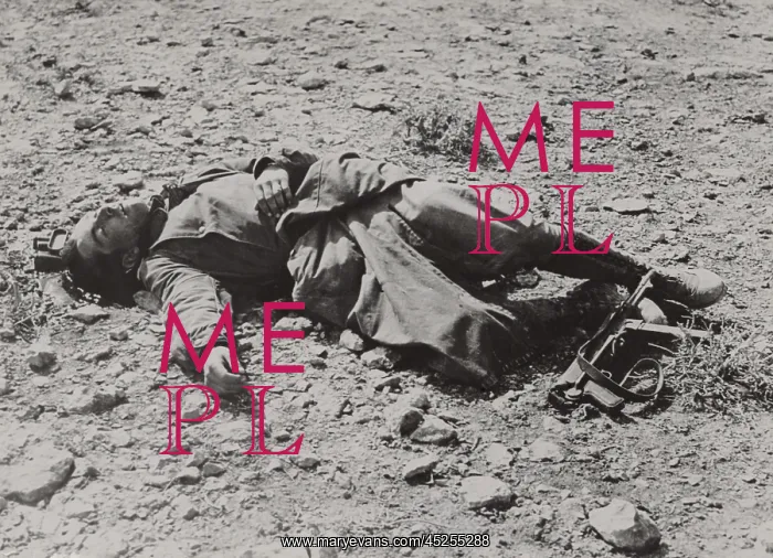 : Dead German soldier in the Western desert after : Dead German soldier in the Western desert after