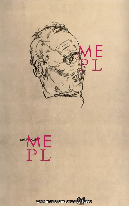 : The Dead Gustav Klimt, in Profile facing Right, by Schiele : The Dead Gustav Klimt, in Profile facing Right, by Schiele